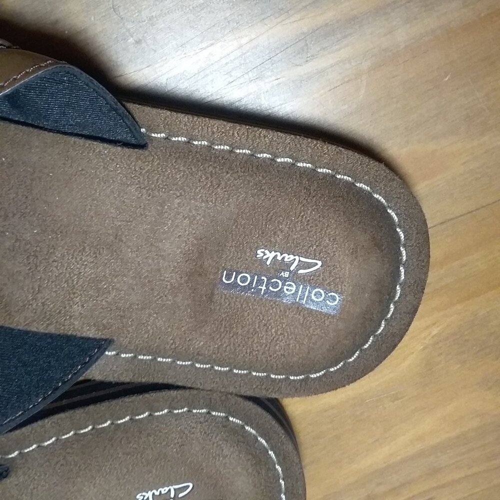 NWOT Clark's Collection Fenner Nerice Braided strap flip flop - Picture 3 of 5